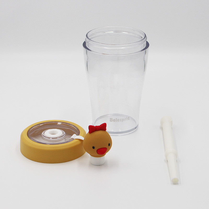 Creative Design Leak-Proof BPA Free Kids Plastic Water Bottle with Straw