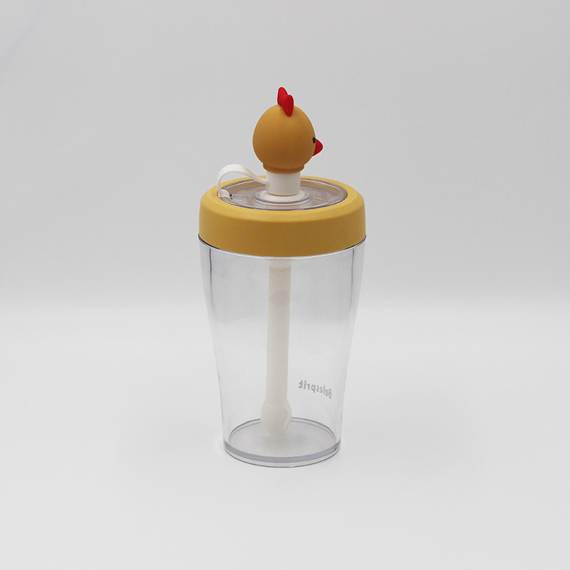 Custom Logo Plastic Tritan Carton Shaped Water Bottle With PP Straw